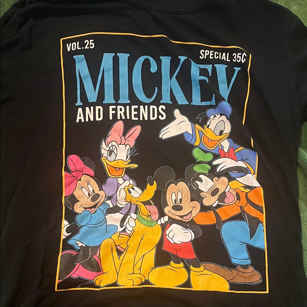 Disney Mickey and Friends Black Long Sleeve Tee